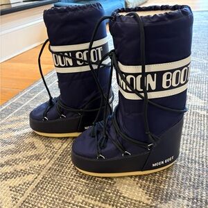 Blue Nylon Moon Boot